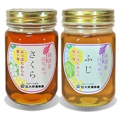 画像1: 純国産はちみつ450g×2本(さくら／ふじ)