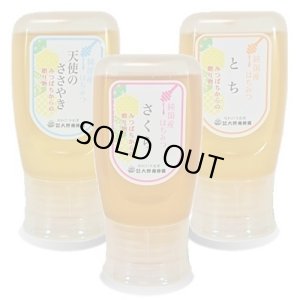 画像1: 純国産はちみつ300g×3本(天使のささやき／さくら／とち) (1)